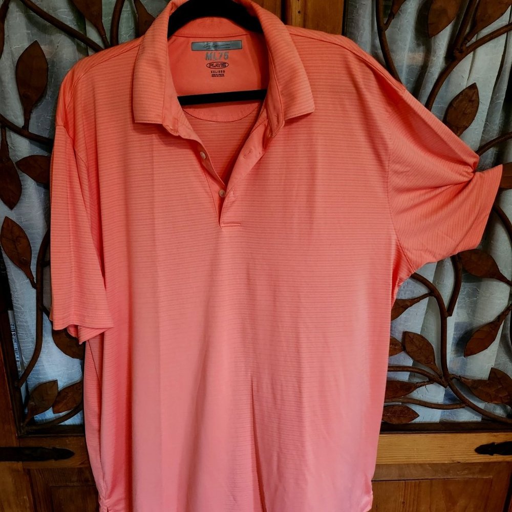 Greg Norman, Orange stripe, XXL Stretch Polo